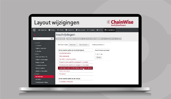 Layout wijzigingen in tab inschrijvingen bij een cursus